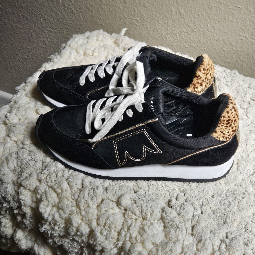Birdies Sneakers Black and Leopard - like new